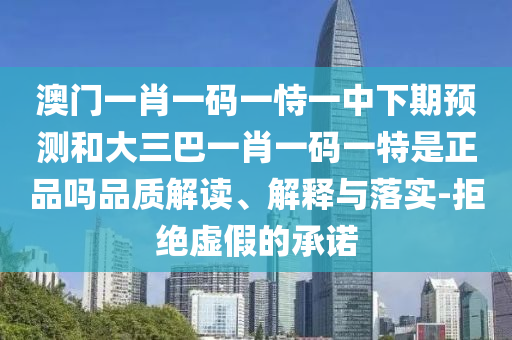 澳門一肖一碼一恃一中下期預(yù)測和大三巴一肖一碼一特是正品嗎品質(zhì)解讀、解釋與落實(shí)-拒絕虛假的承諾